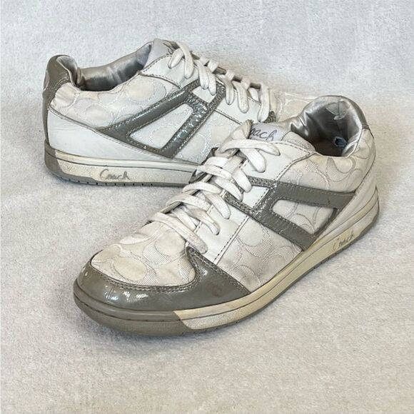 Coach Nova Signature C Silver Sneakers 9M - Picture 10 of 14